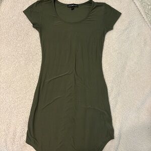 Army Green Short Sleeve Top